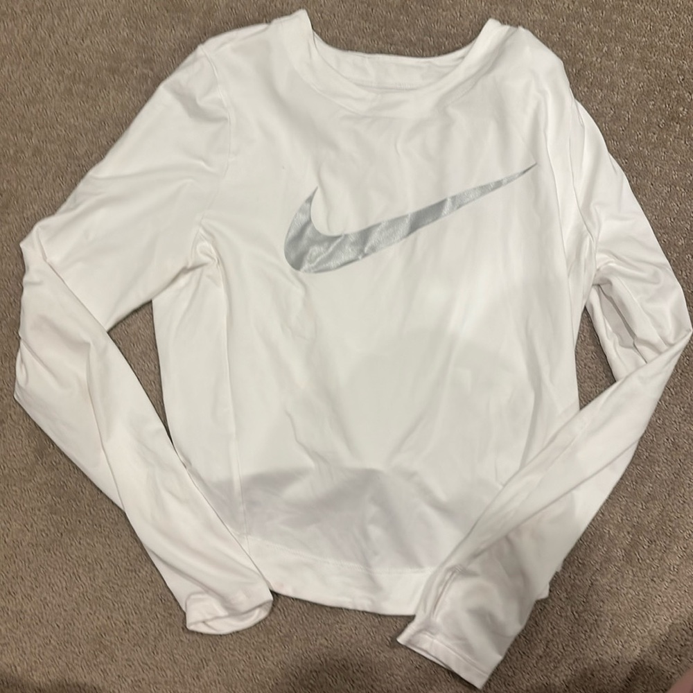 White Nike workout top